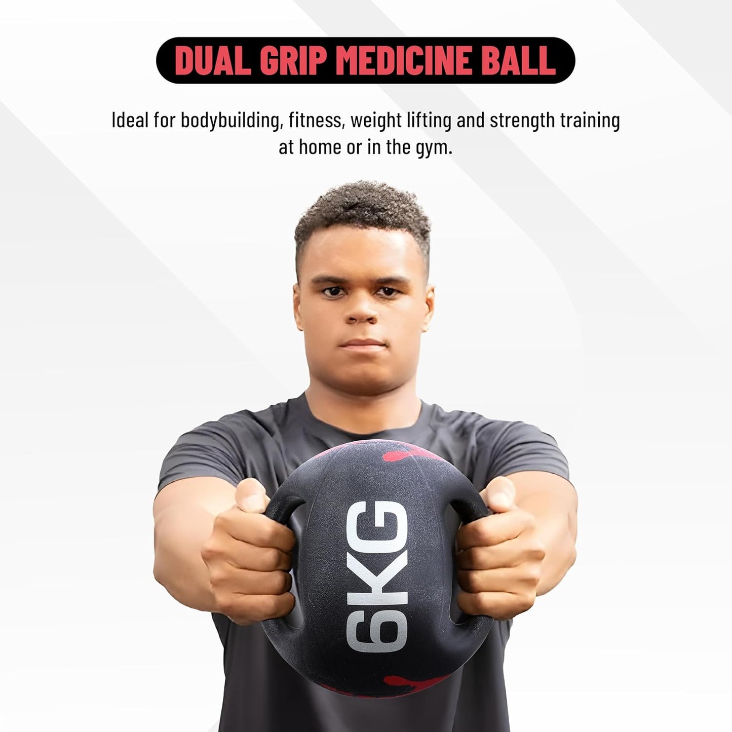 Endless Infinity Double Handle Medicine Ball | Black | Rubber | Core Strengthening, Fitness, Cardio, Home and Gym Workouts | For Men and Women