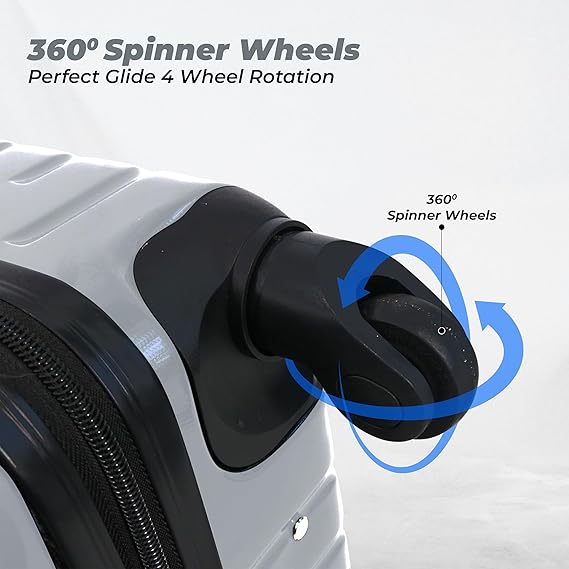 Endless Luggage | Set of 2 Luggage Trolleys - Hardside Suitcase (Check-in) with Built-in TSA Lock and Spinner Wheels | Material: Polycarbonate + ABS