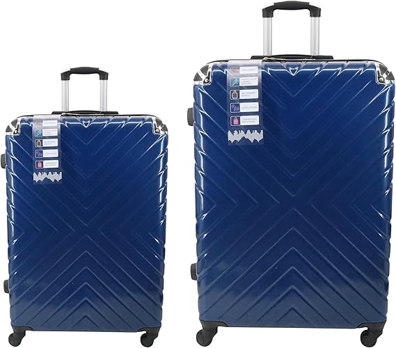 Endless Luggage | Set of 2 Luggage Trolleys - Hardside Suitcase (Check-in) with Built-in TSA Lock and Spinner Wheels | Material: Polycarbonate + ABS