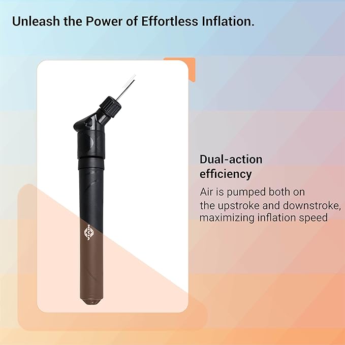 NIVIA Ball Pump, with Needle Air Pump for Soccer, Volleyball, Basketball, Rugby, Football, Soccer Balls and Other Inflatable Balls, Stainless Steel Air Pump (Black)