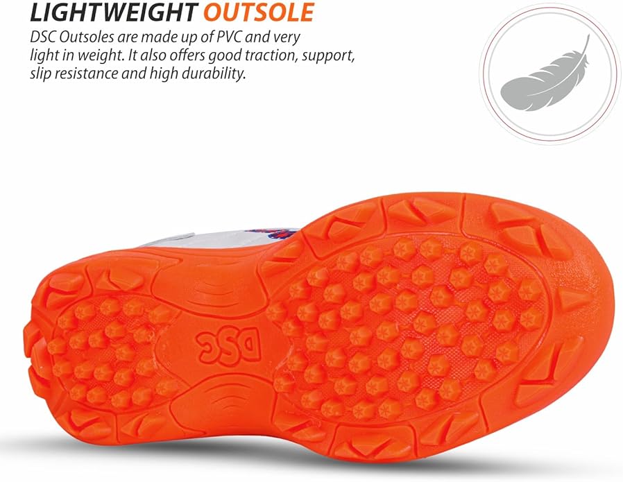 DSC Beamer Cricket Shoes for Men and Boys | Breathable Mesh | Non-Slip Sole | Embossed Design | Durable and Lightweight