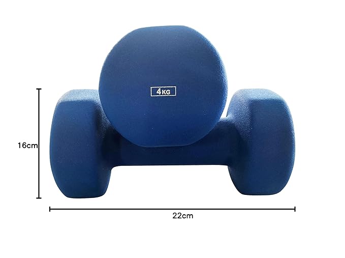 Anythingbasic Neoprene Dumbbells Includes 2 Dumbbells | Material: Iron with Neoprene Coating | Exercise & Fitness Weights for Women & Men at Home/Gym