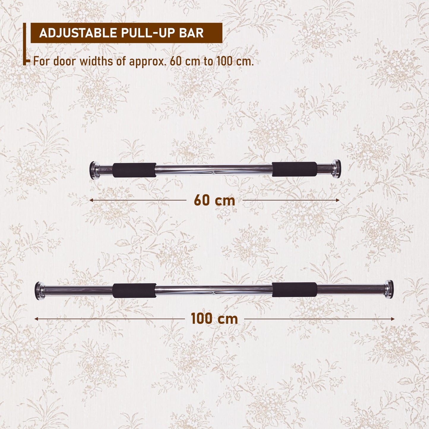 Endless EL1035 Stainless Steel Adjustable Pull Up Bar Stainless Steel Adjustable Pull Up Bar for Home | Strength Training at Home or Gym with Non-Slip Padded Grip | for Adults, Men and Women