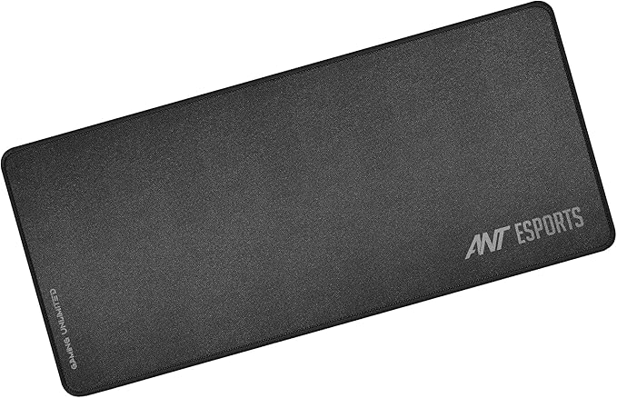 Ant Esports MP290 Gaming Mouse Pad, Large with Stitched Edges, Waterproof and Non-Slip Base for Gaming and Office - Black, Spandex Rubber
