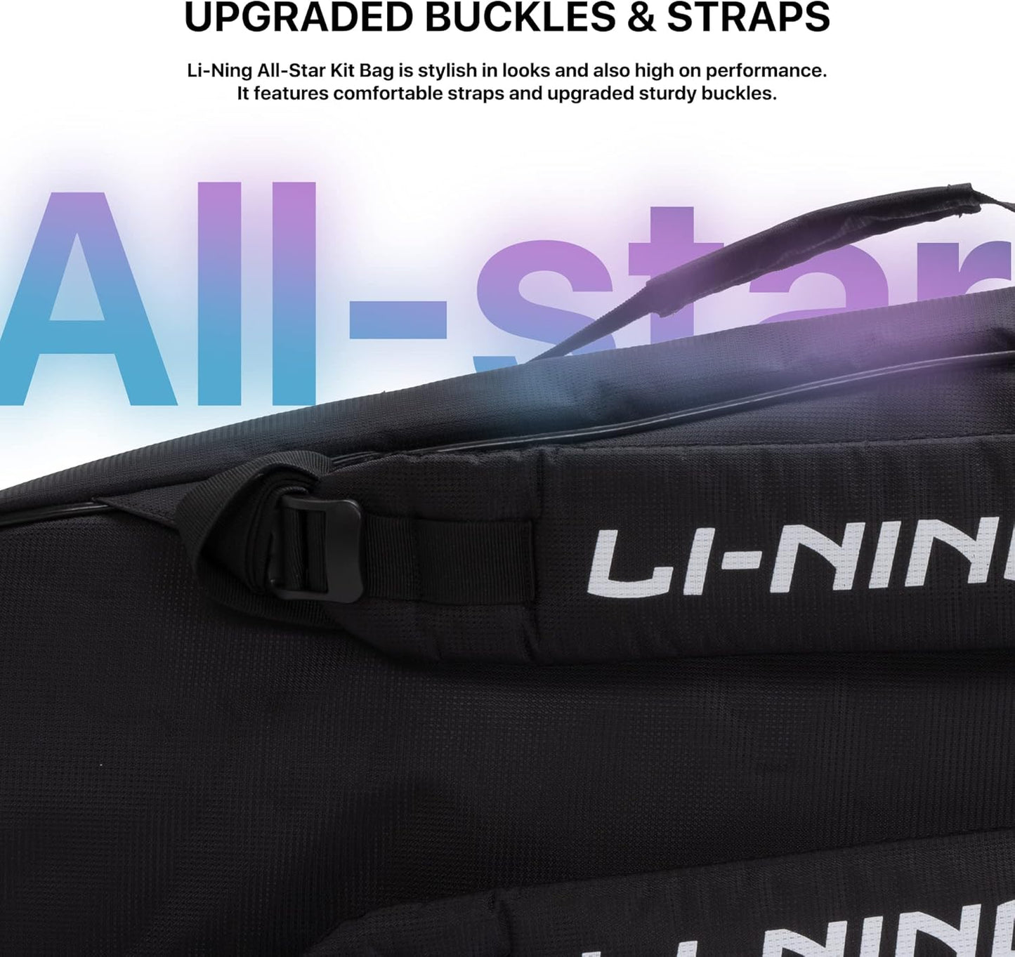 Li-Ning All Star حقيبة تنس الريشة بسحاب واحد من البوليستر