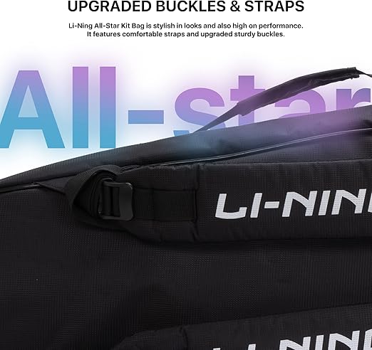 Li-Ning All Star حقيبة تنس الريشة بسحاب واحد من البوليستر