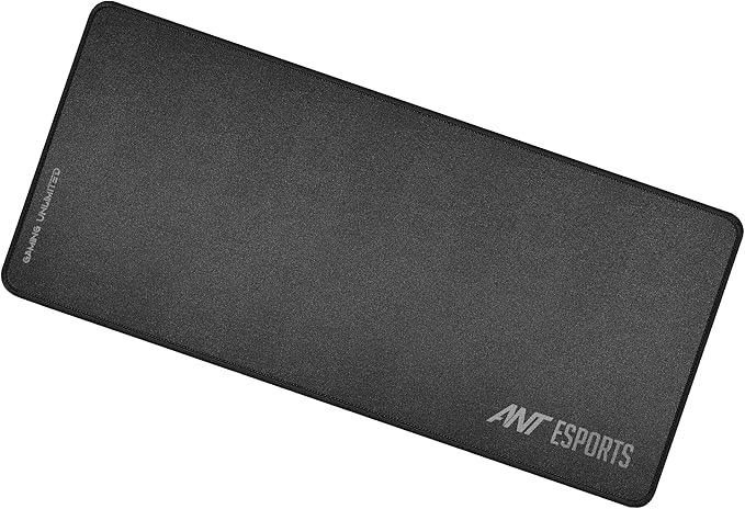 Ant Esports MP290 Gaming Mouse Pad, Large with Stitched Edges, Waterproof and Non-Slip Base for Gaming and Office - Black, Spandex Rubber
