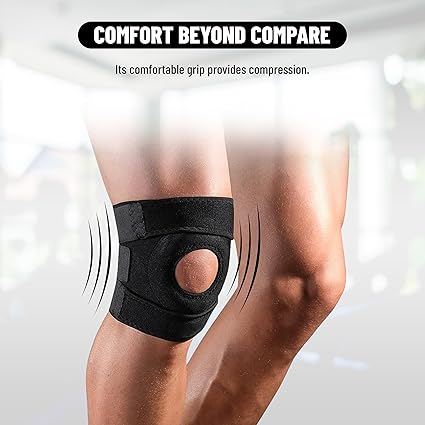 Endless Adjustable Elastic Knee Brace | Black | Material: Neoprene | For Arthritis, Meniscus Tear, ACL, Knee Pain Relief, Runners, Sports, Gym, Workout