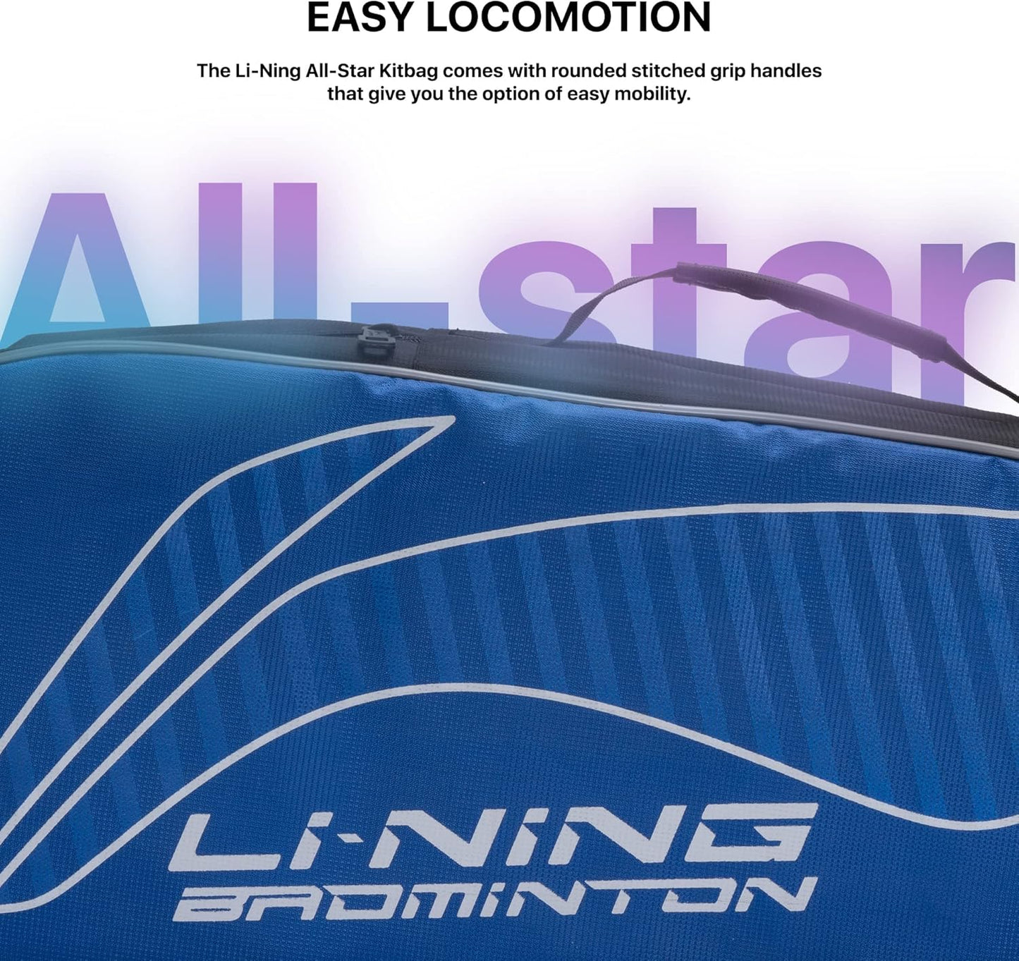 Li-Ning All Star حقيبة تنس الريشة بسحاب واحد من البوليستر