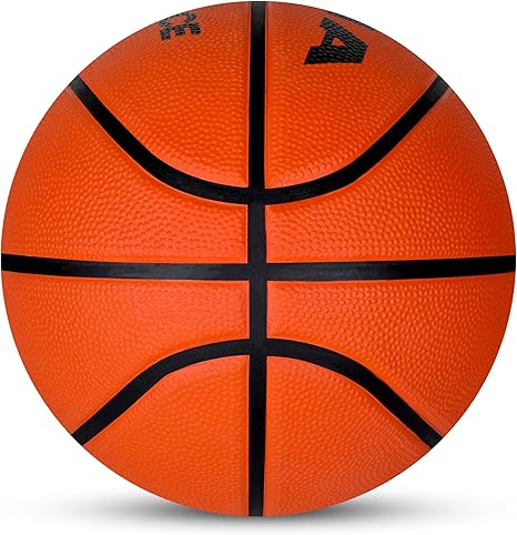 NIVIA Slamforce basketball, standard model, 8 panels, durable rubber cover with a pebble texture, wrapped butyl bladder, designed for beginners, can be played on all indoor and outdoor surfaces.