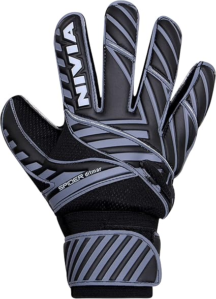 NIVIA Spider قفازات حارس المرمى باللون الأسود