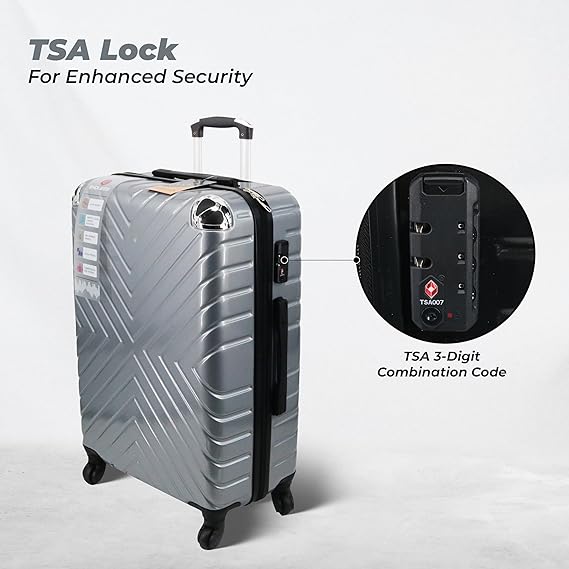 Endless Luggage | Set of 2 Luggage Trolleys - Hardside Suitcase (Check-in) with Built-in TSA Lock and Spinner Wheels | Material: Polycarbonate + ABS