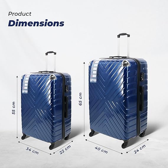 Endless Luggage | Set of 2 Luggage Trolleys - Hardside Suitcase (Check-in) with Built-in TSA Lock and Spinner Wheels | Material: Polycarbonate + ABS