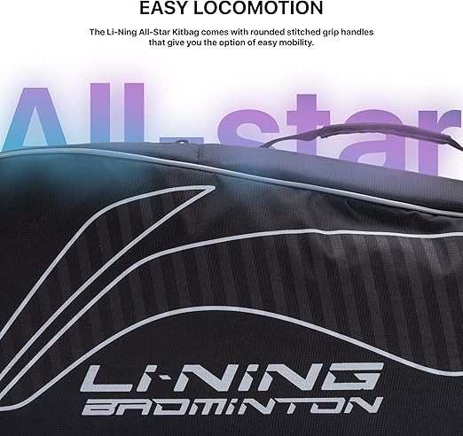 Li-Ning All Star حقيبة تنس الريشة بسحاب واحد من البوليستر