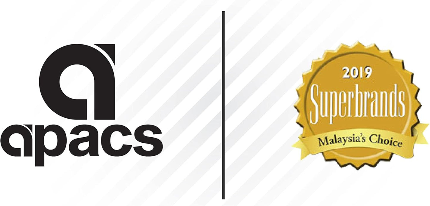 مضرب تنس الريشة APACS مزدوج القوة والسرعة بدون أوتار مع غطاء كامل (أسود برتقالي)