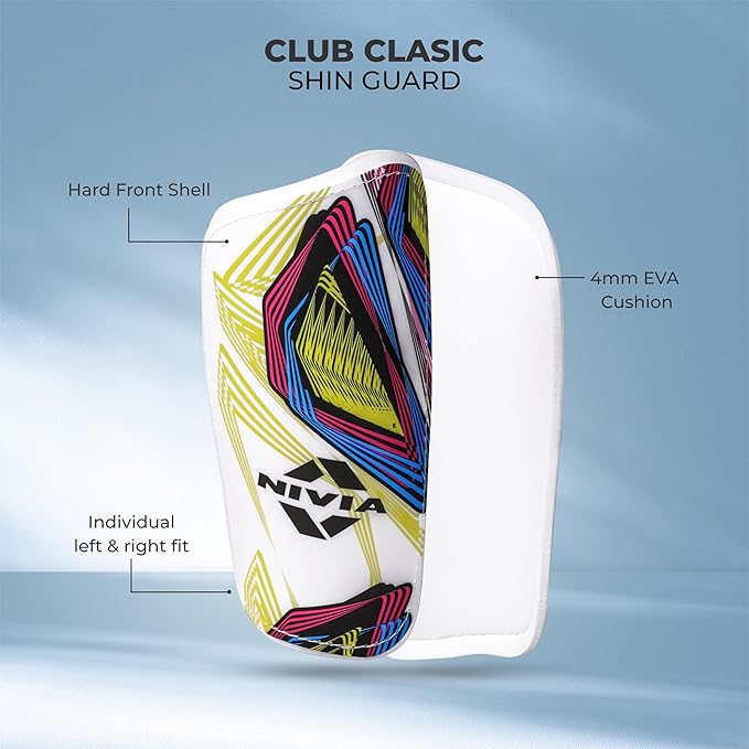 NIVIA Classic EVA foam واقي كرة القدم للشباب والكبار | لمباريات كرة القدم والتدريب | خفيف الوزن وجيد التهوية