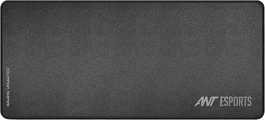 Ant Esports MP290 Gaming Mouse Pad, Large with Stitched Edges, Waterproof and Non-Slip Base for Gaming and Office - Black, Spandex Rubber