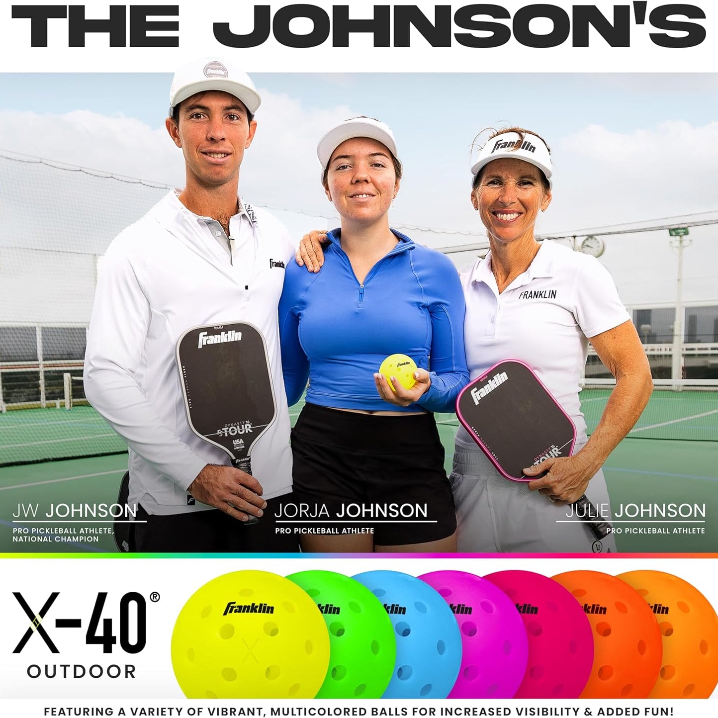 Franklin Sports Outdoor Pickleballs - X-40 Pickleball Balls - USA Pickleball (USAPA) Approved - Official US Open Ball 12 Bulk Packs of Pickleballs