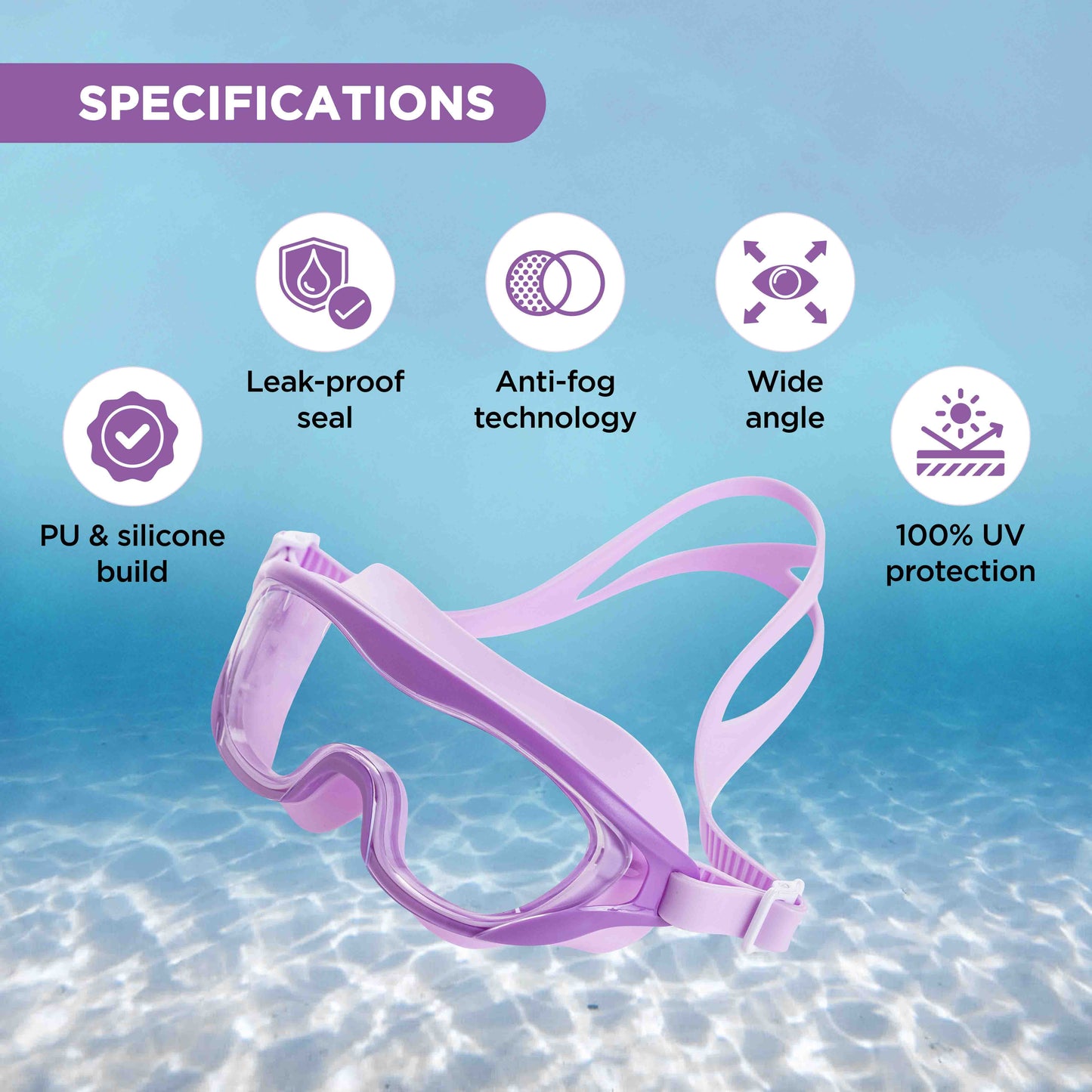 Endless EL1010 Luxury Swimming Goggles Premium Anti-Fog and UV Protection Swimming Goggles | Material: Silicone, Polyurethane | Large Stylish Frame for More Vision | Soft Silicone Gasket to Prevent Leakage | With Hard Case