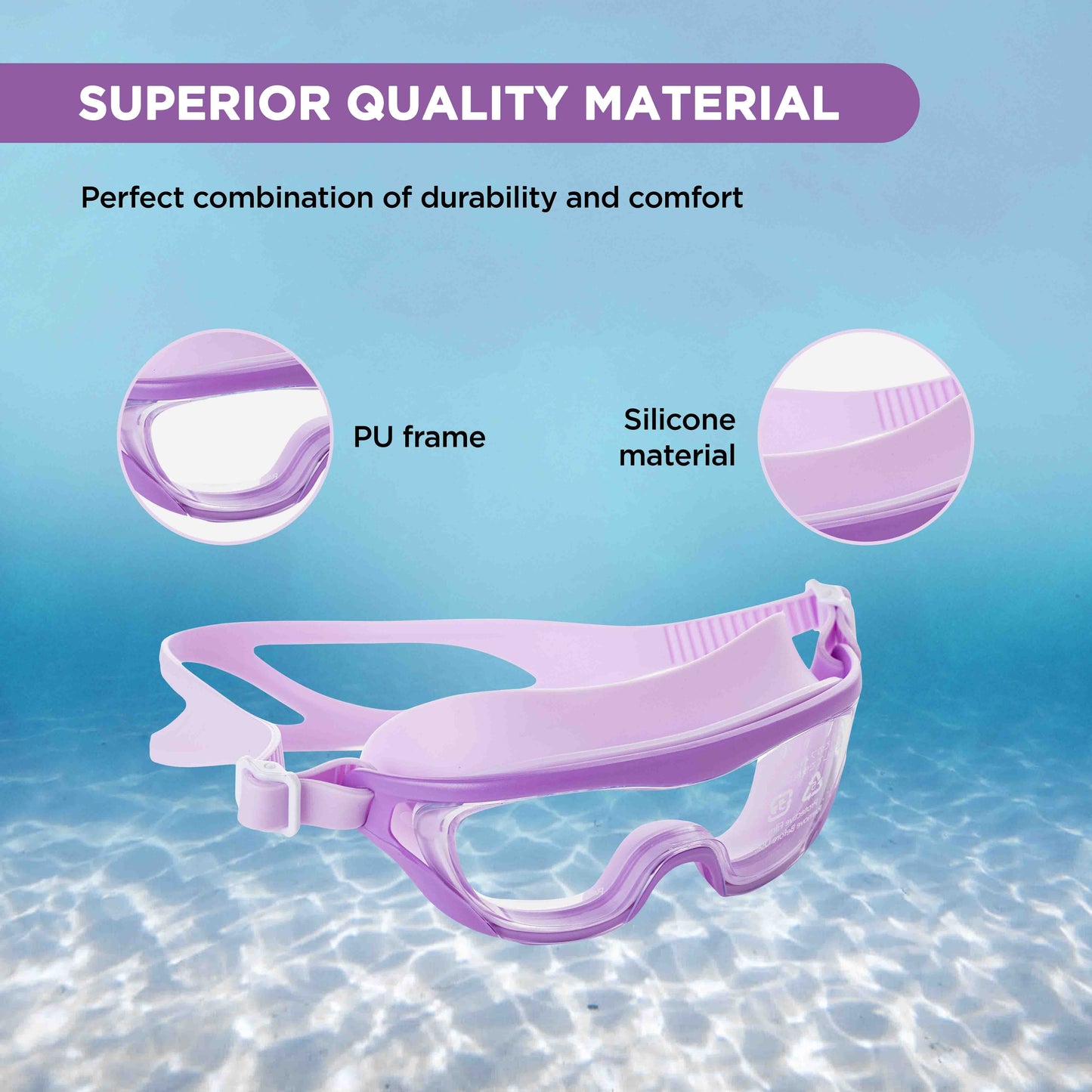 Endless EL1010 Luxury Swimming Goggles Premium Anti-Fog and UV Protection Swimming Goggles | Material: Silicone, Polyurethane | Large Stylish Frame for More Vision | Soft Silicone Gasket to Prevent Leakage | With Hard Case