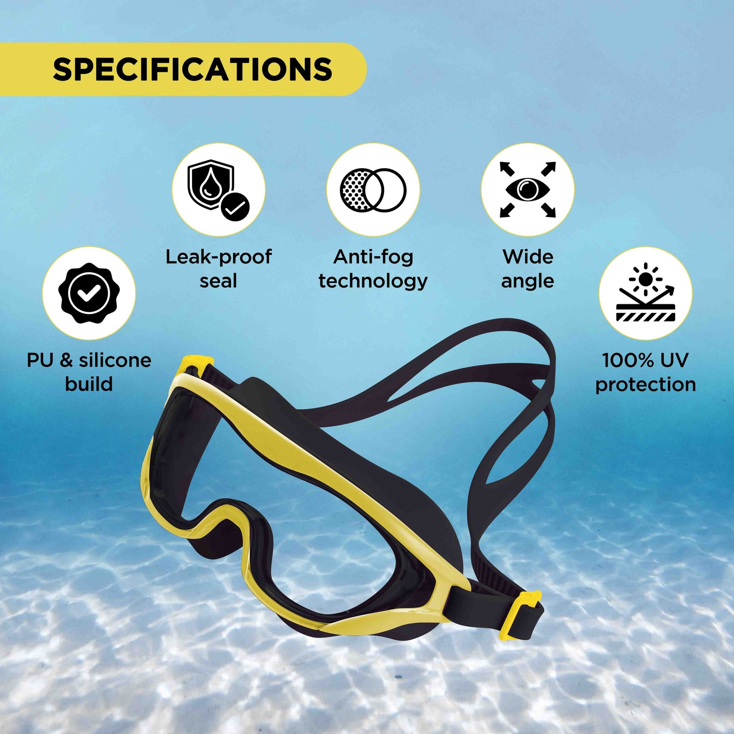 Endless EL1010 Luxury Swimming Goggles Premium Anti-Fog and UV Protection Swimming Goggles | Material: Silicone, Polyurethane | Large Stylish Frame for More Vision | Soft Silicone Gasket to Prevent Leakage | With Hard Case
