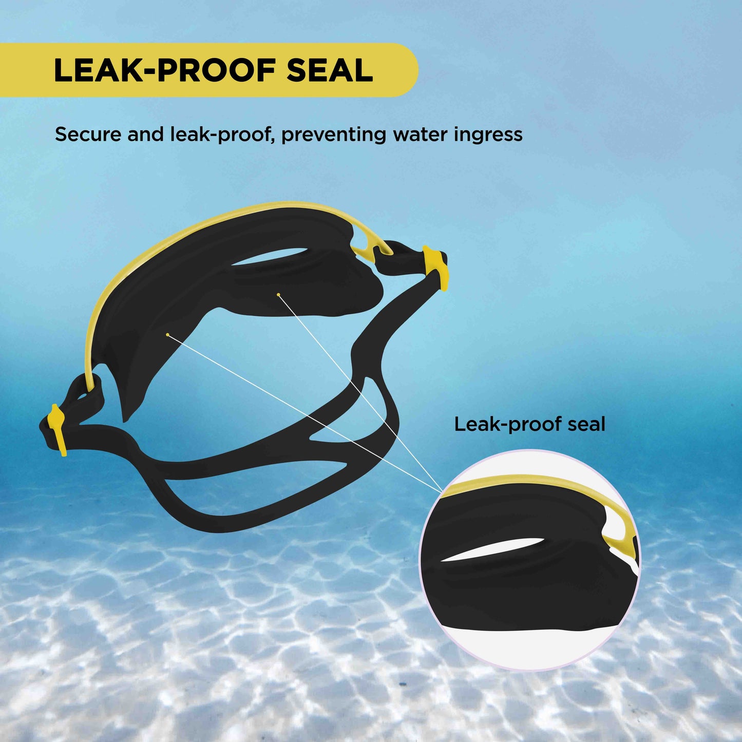 Endless EL1010 Luxury Swimming Goggles Premium Anti-Fog and UV Protection Swimming Goggles | Material: Silicone, Polyurethane | Large Stylish Frame for More Vision | Soft Silicone Gasket to Prevent Leakage | With Hard Case