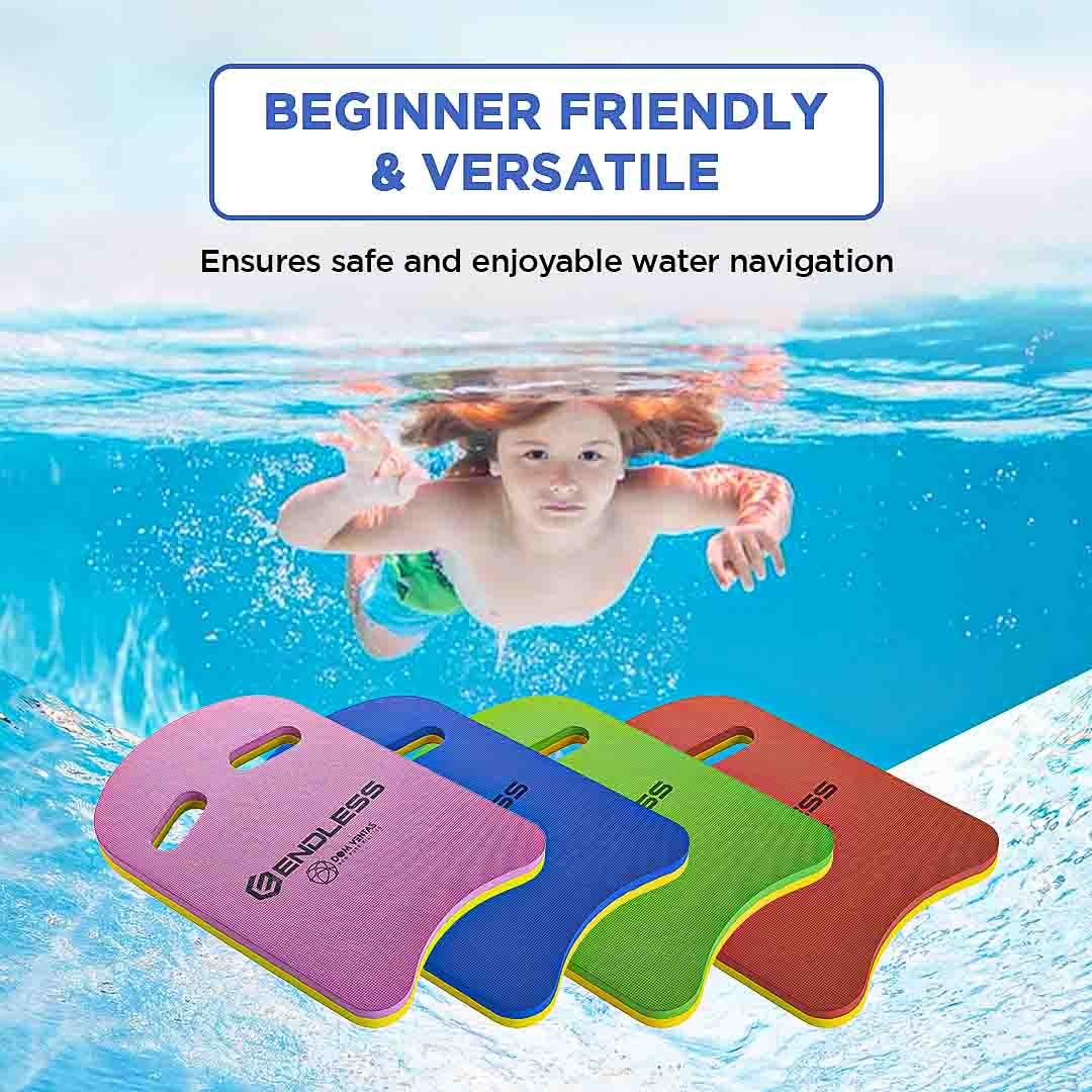 Endless EL1011 Infinity Ergonomic Design Kickboard | Material: Vinyl Acetate Foam | Beginner Swimming Training Float | Floating Pads for Kids and Adults