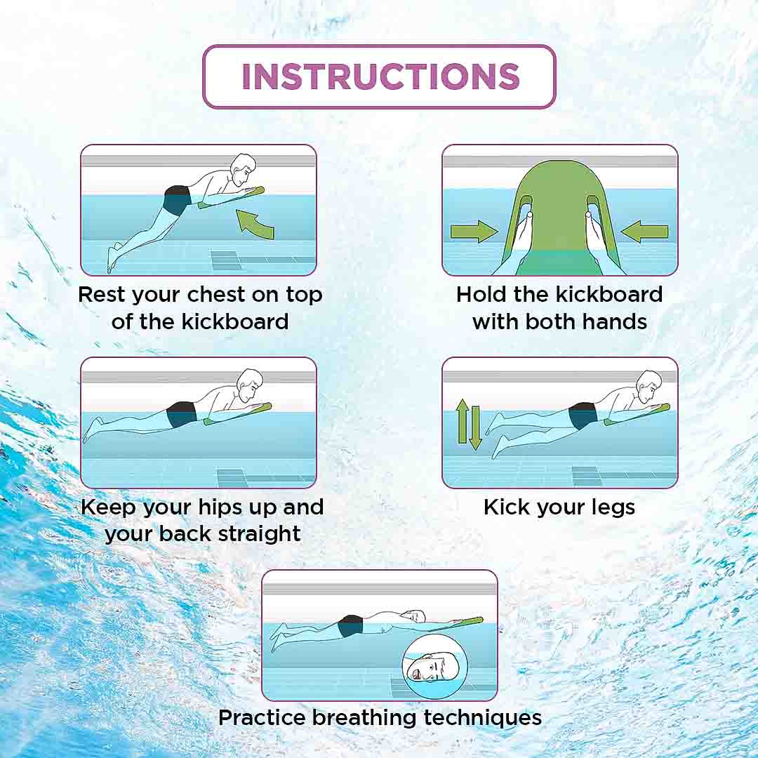 Endless EL1011 Infinity Ergonomic Design Kickboard | Material: Vinyl Acetate Foam | Beginner Swimming Training Float | Floating Pads for Kids and Adults
