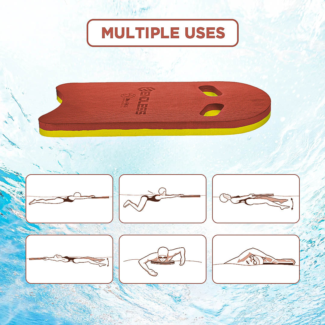 Endless EL1011 Infinity Ergonomic Design Kickboard | Material: Vinyl Acetate Foam | Beginner Swimming Training Float | Floating Pads for Kids and Adults