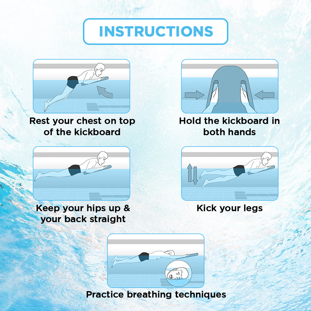 Endless EL1013 Ergonomic Design Kickboard | Material: Vinyl Acetate Foam | Swimming Training Floats for Beginners | Floating Cushions for Kids and Adults