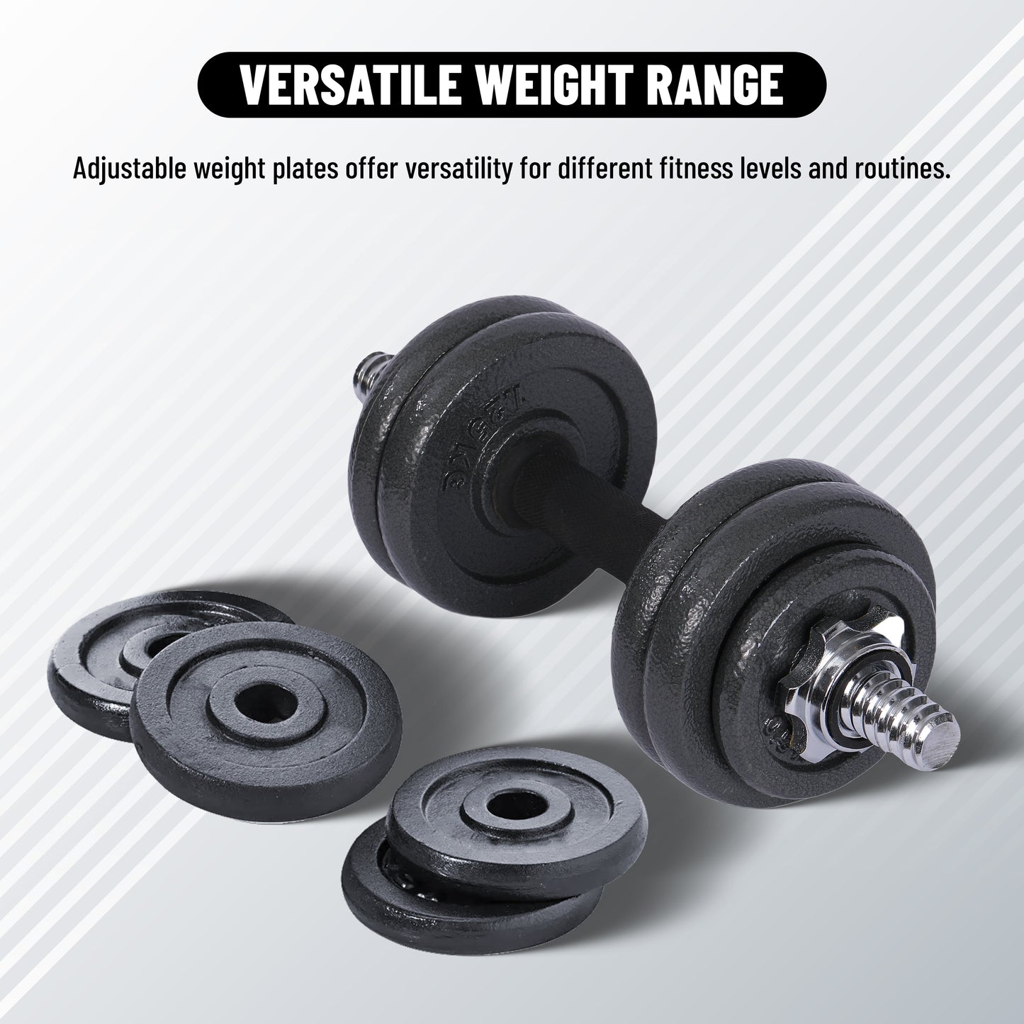 Endless Cast Iron Adjustable Dumbbell Set | Perfect for Bodybuilding, Fitness, Weightlifting, Home or Gym Training