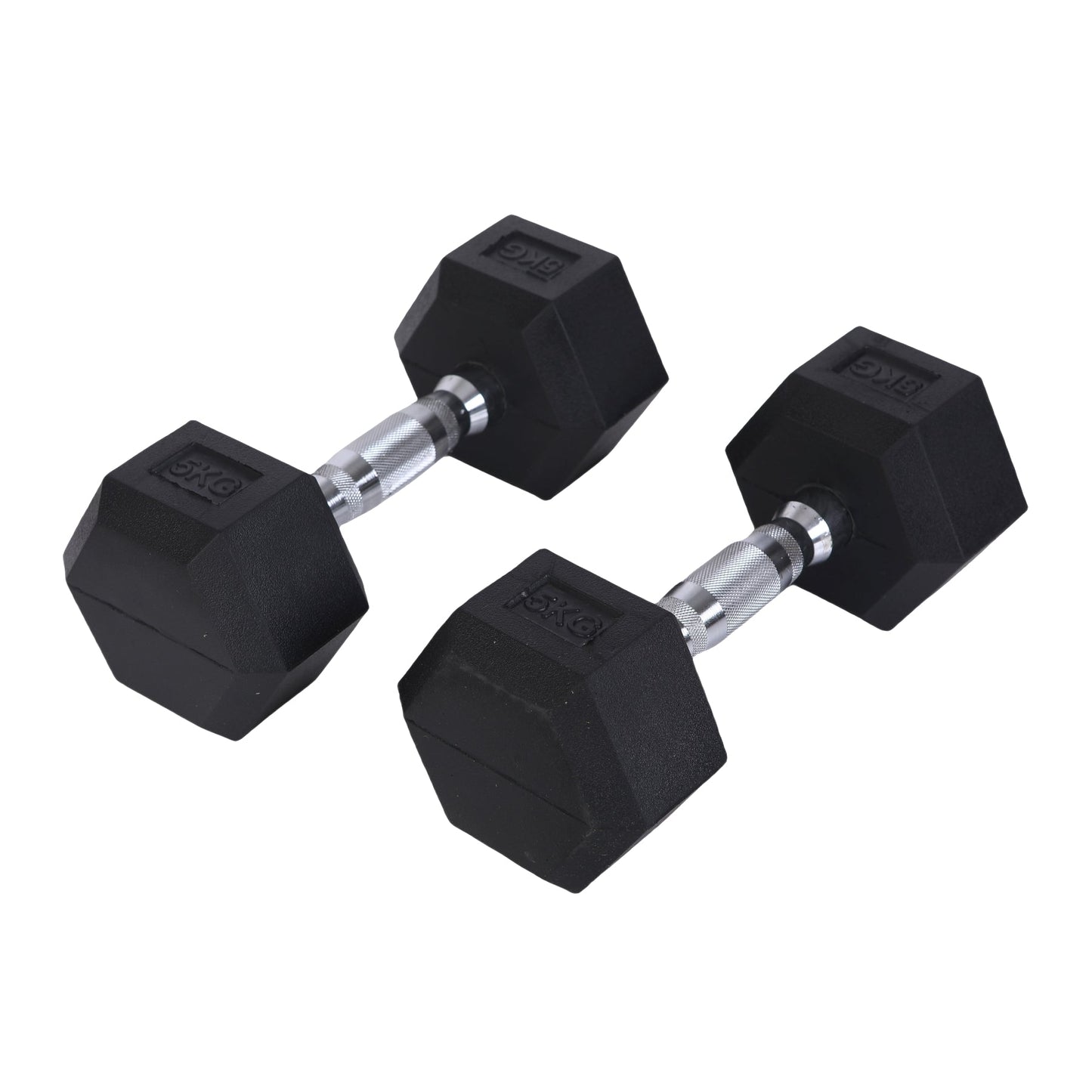 Endless Rubber Coated Hexagon Dumbbell | Material: Iron and Rubber | Perfect for Bodybuilding, Fitness, Weightlifting, Home or Gym Training
