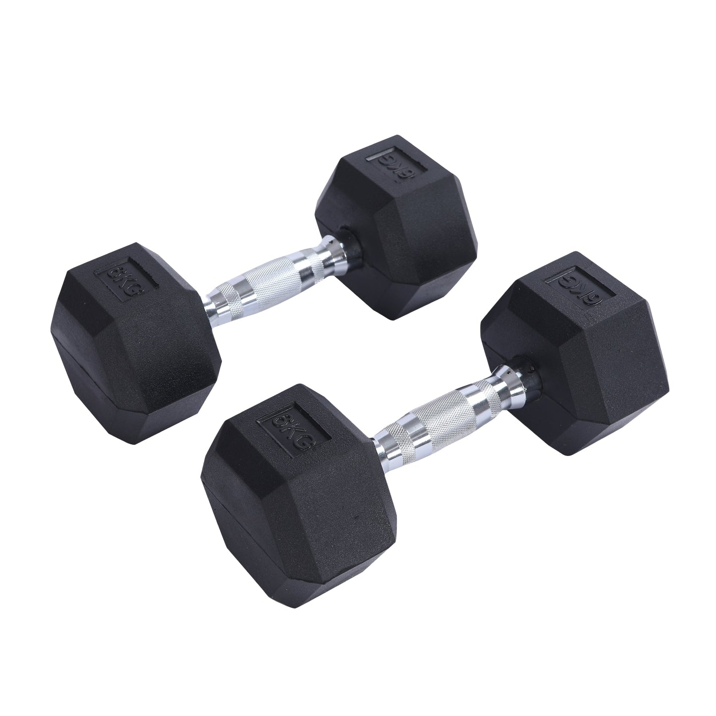 Endless Rubber Coated Hexagon Dumbbell | Material: Iron and Rubber | Perfect for Bodybuilding, Fitness, Weightlifting, Home or Gym Training