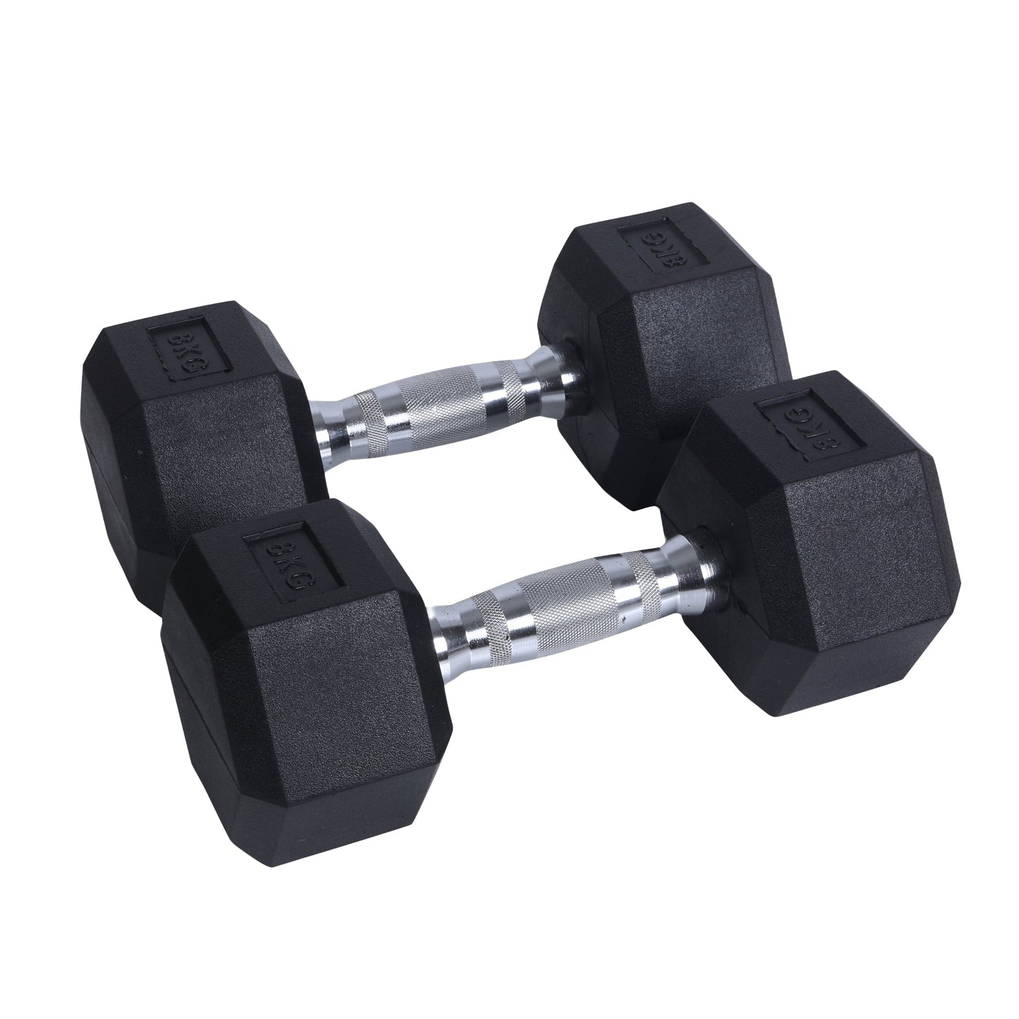 Endless Rubber Coated Hexagon Dumbbell | Material: Iron and Rubber | Perfect for Bodybuilding, Fitness, Weightlifting, Home or Gym Training