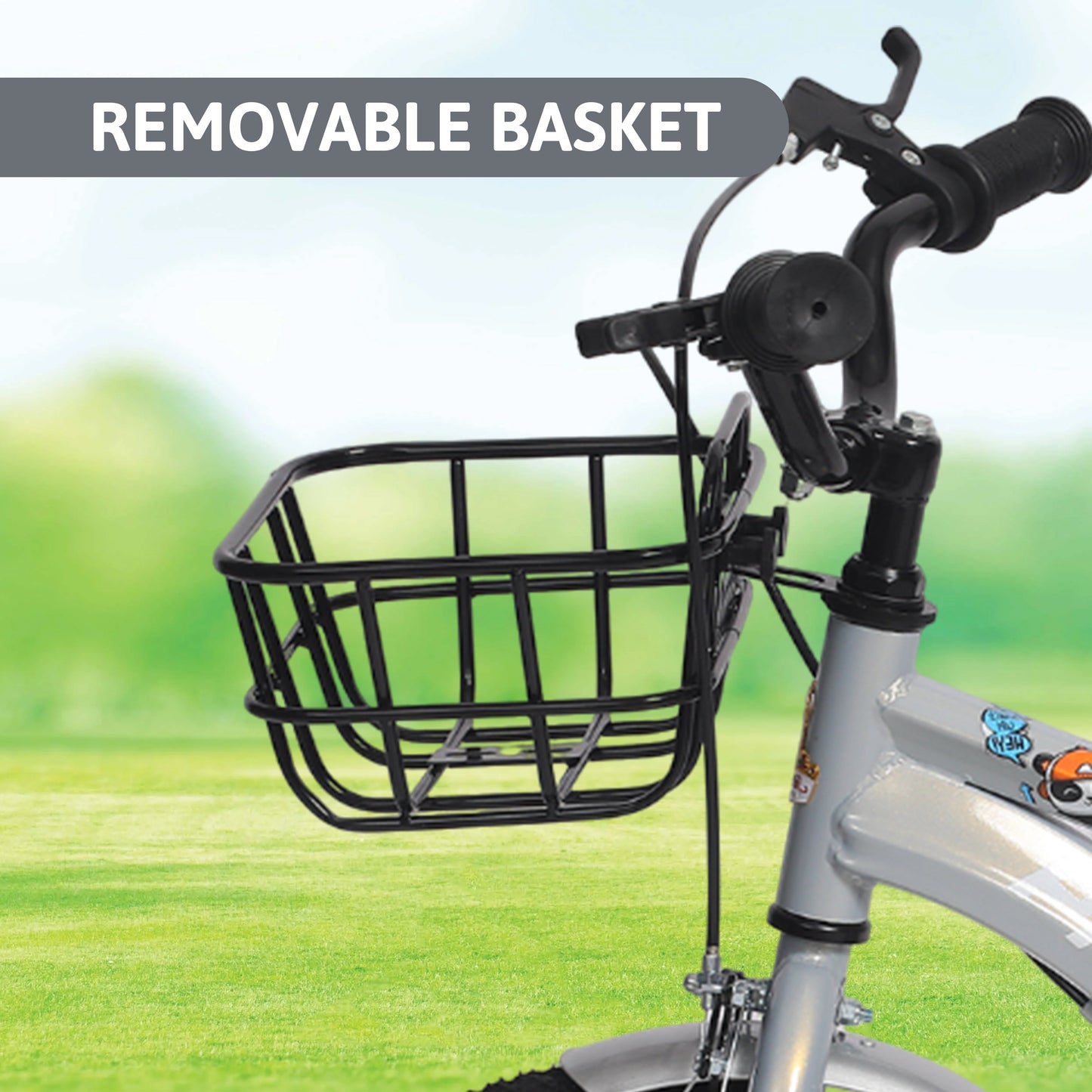 Endless Premium Silver cycle Bike with Carbon Steel Frame and Basket | Ages 4-6 | 16" cycle with Aluminum Rim, Dual Brakes, High Quality Training Wheels, Guards, and 2.125" Wide Tires