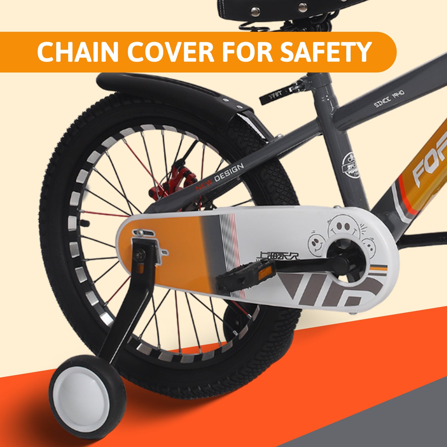 Endless Infinity Carbon Steel Kids cycle with Front and Rear Disc Brakes and Basket | Kids Bike Ages 4-7 | 16" cycle with Training Wheels and Premium Fenders | Kids cycle with 2.125" Wide Tires