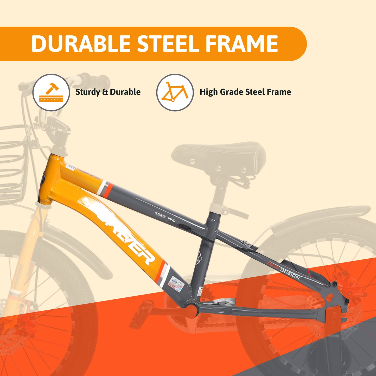 Endless Infinity Carbon Steel Kids cycle with Front and Rear Disc Brakes and Basket | Kids Bike Ages 4-7 | 16" cycle with Training Wheels and Premium Fenders | Kids cycle with 2.125" Wide Tires