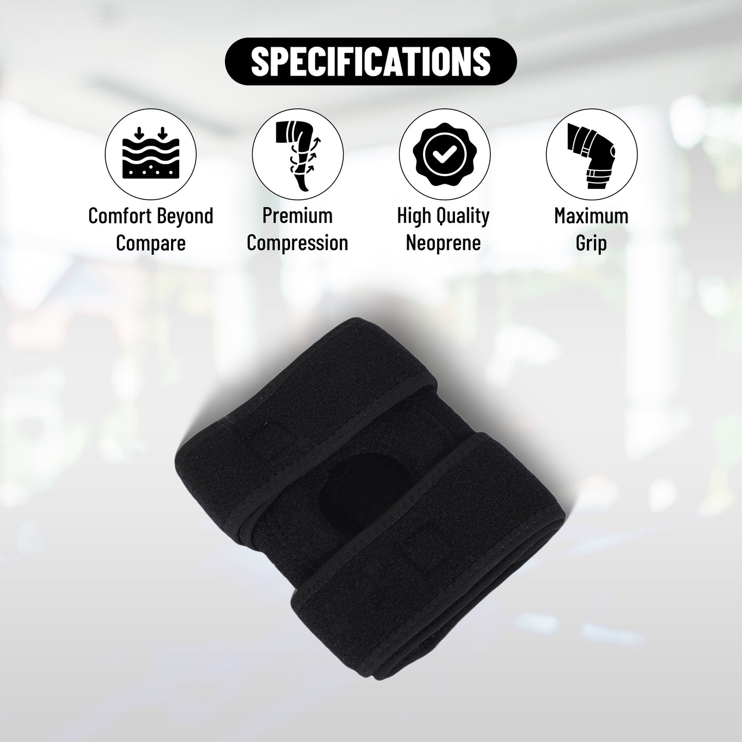 Endless Non-Slip Adjustable Elastic Knee support | Material: Neoprene | For Arthritis, Meniscus Tear, ACL, MCL