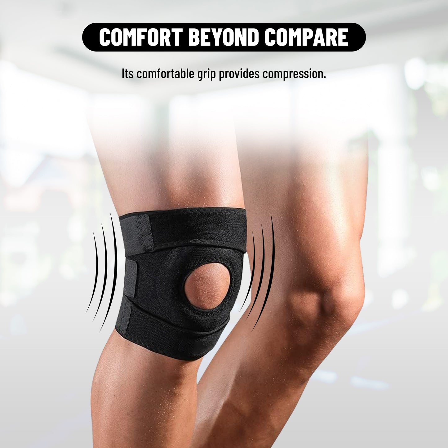Endless Non-Slip Adjustable Elastic Knee support | Material: Neoprene | For Arthritis, Meniscus Tear, ACL, MCL