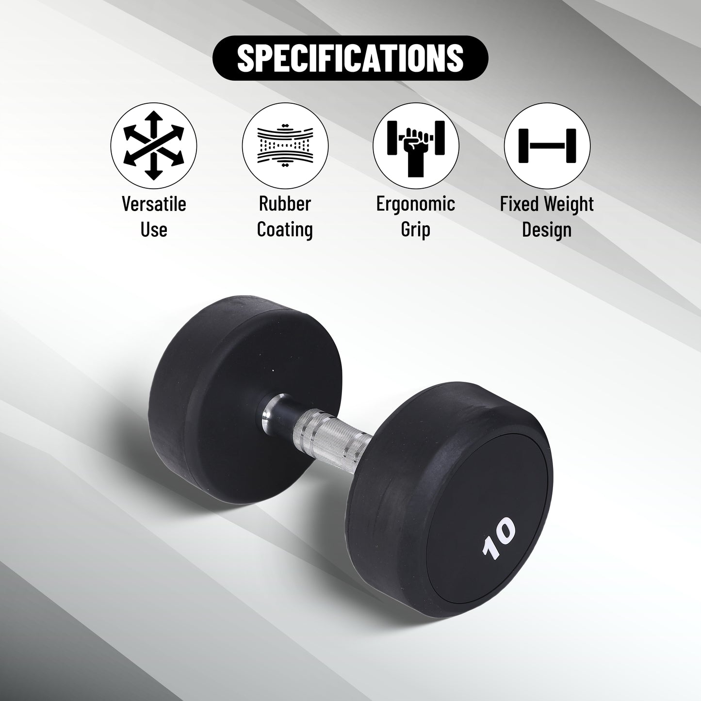 Endless Rubber Bouncy Dumbbells | Material: Iron and Rubber | Perfect for Bodybuilding, Fitness, Weightlifting, Home or Gym Training | for Men and Women