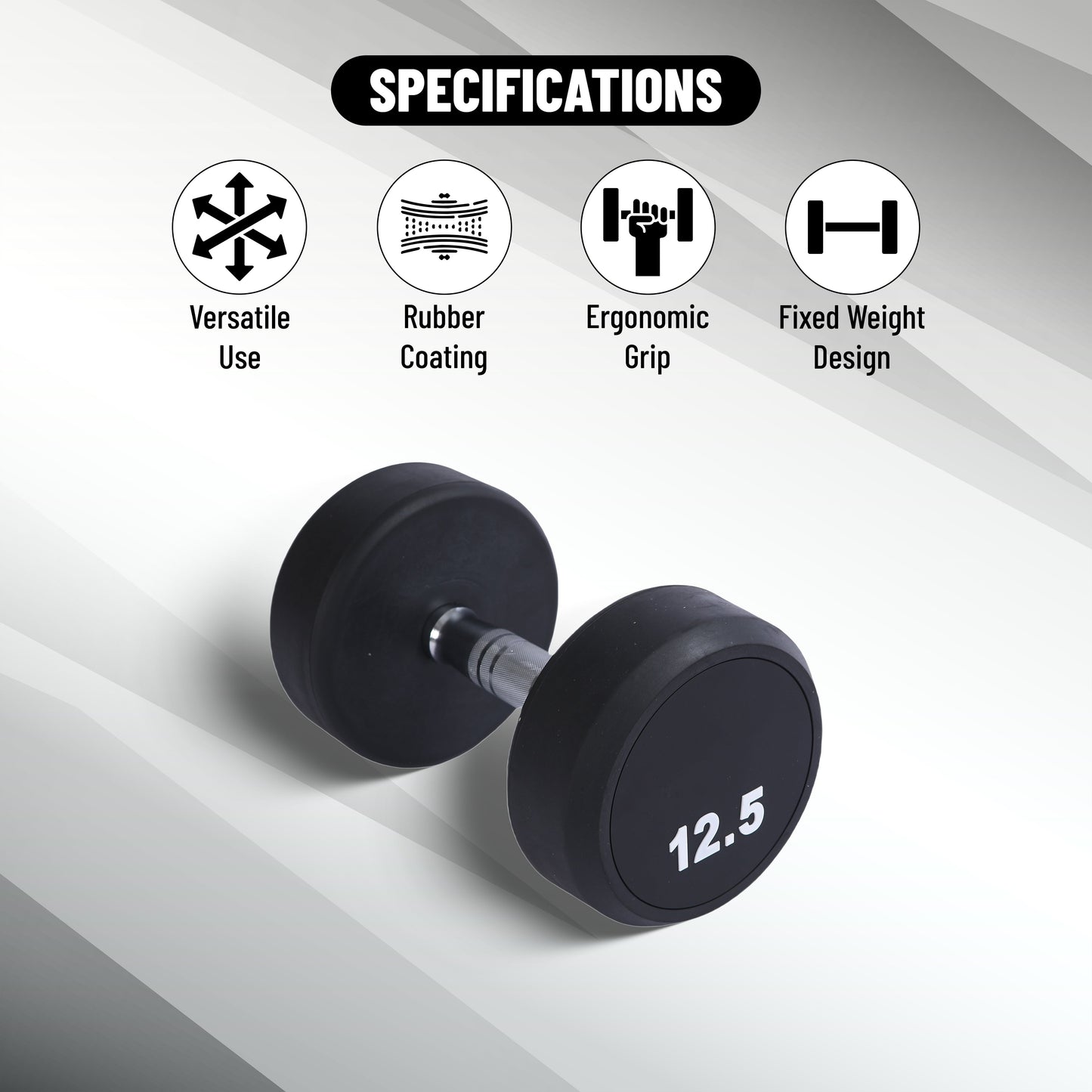 Endless Rubber Bouncy Dumbbells | Material: Iron and Rubber | Perfect for Bodybuilding, Fitness, Weightlifting, Home or Gym Training | for Men and Women