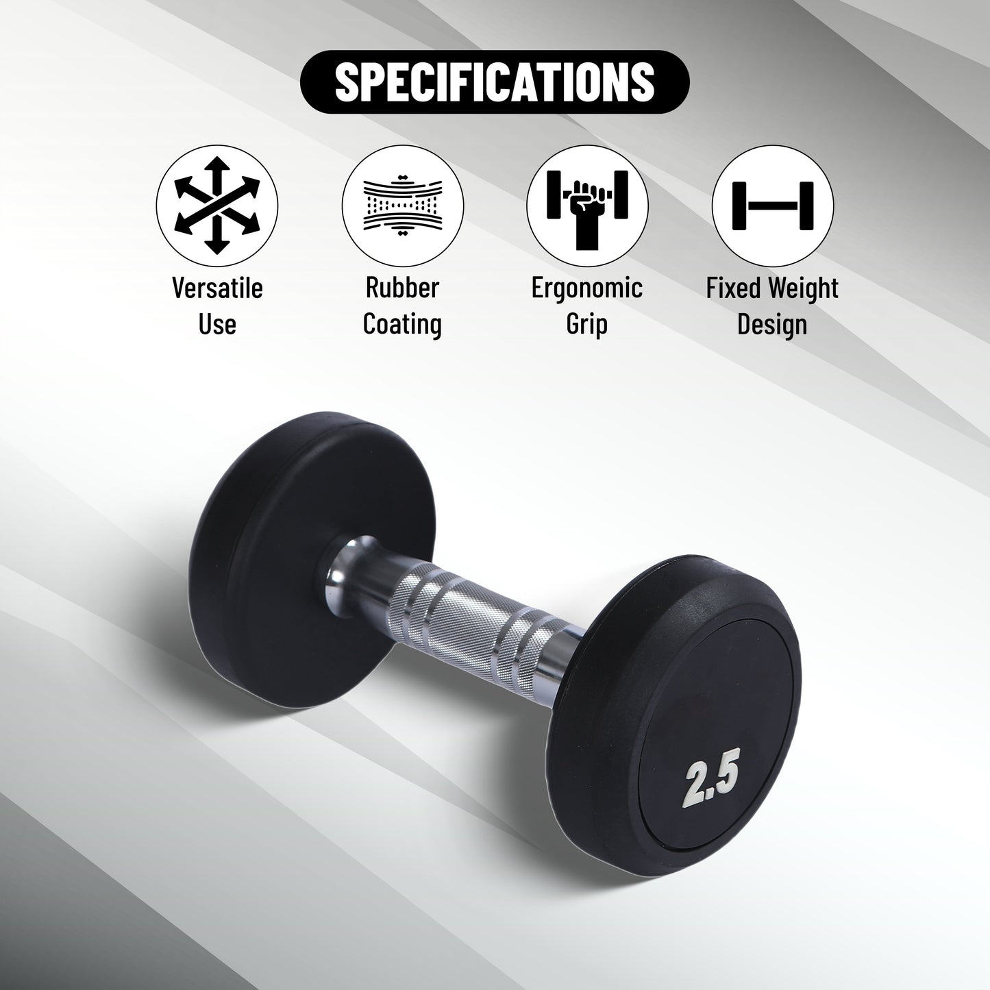 Endless Rubber Bouncy Dumbbells | Material: Iron and Rubber | Perfect for Bodybuilding, Fitness, Weightlifting, Home or Gym Training | for Men and Women