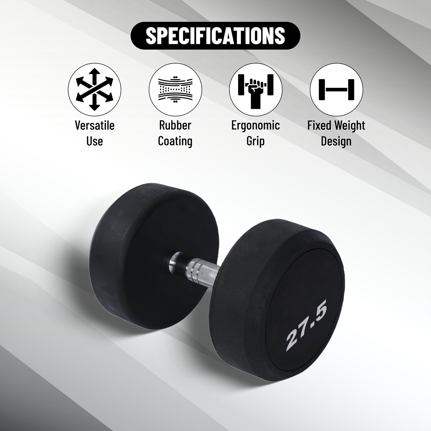 Endless Rubber Bouncy Dumbbells | Material: Iron and Rubber | Perfect for Bodybuilding, Fitness, Weightlifting, Home or Gym Training | for Men and Women