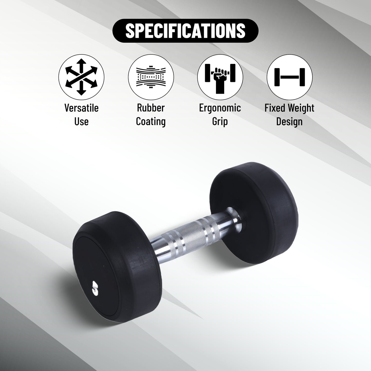 Endless Rubber Bouncy Dumbbells | Material: Iron and Rubber | Perfect for Bodybuilding, Fitness, Weightlifting, Home or Gym Training | for Men and Women