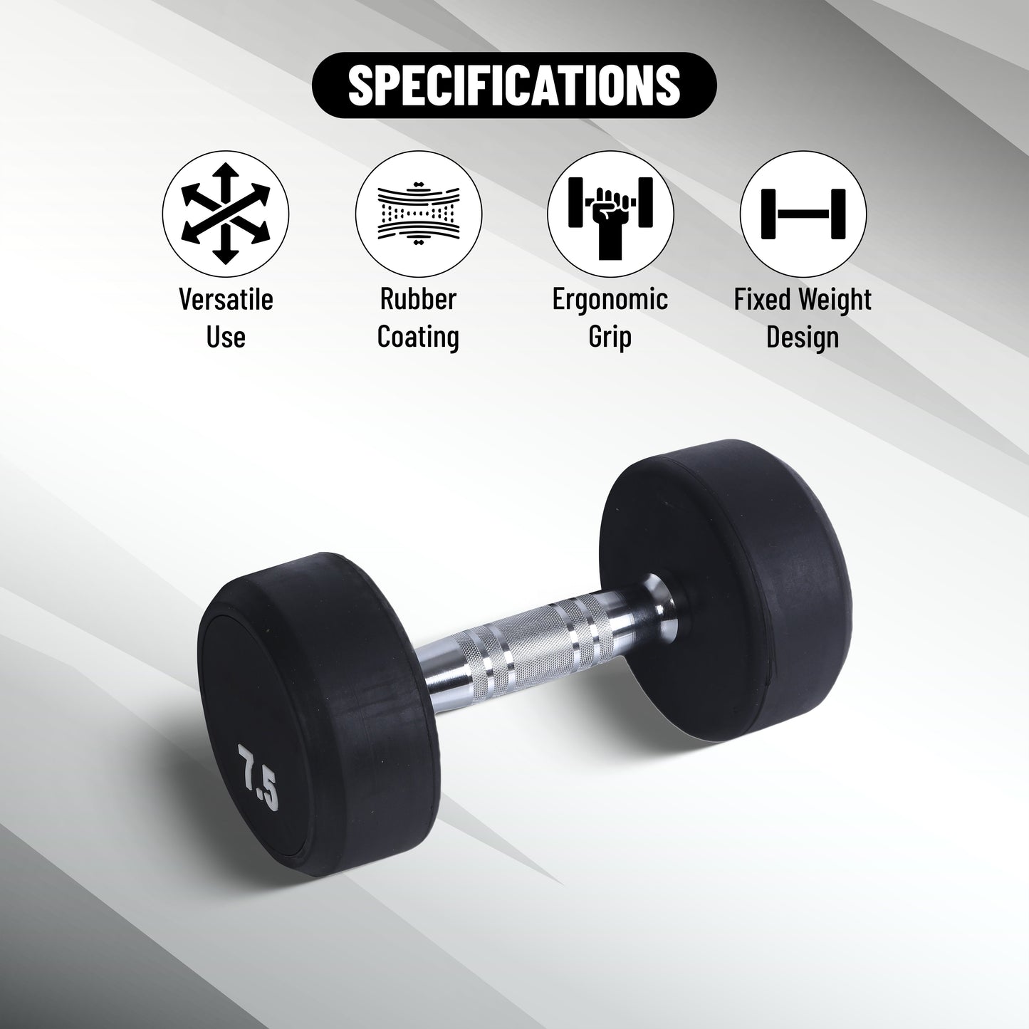 Endless Rubber Bouncy Dumbbells | Material: Iron and Rubber | Perfect for Bodybuilding, Fitness, Weightlifting, Home or Gym Training | for Men and Women
