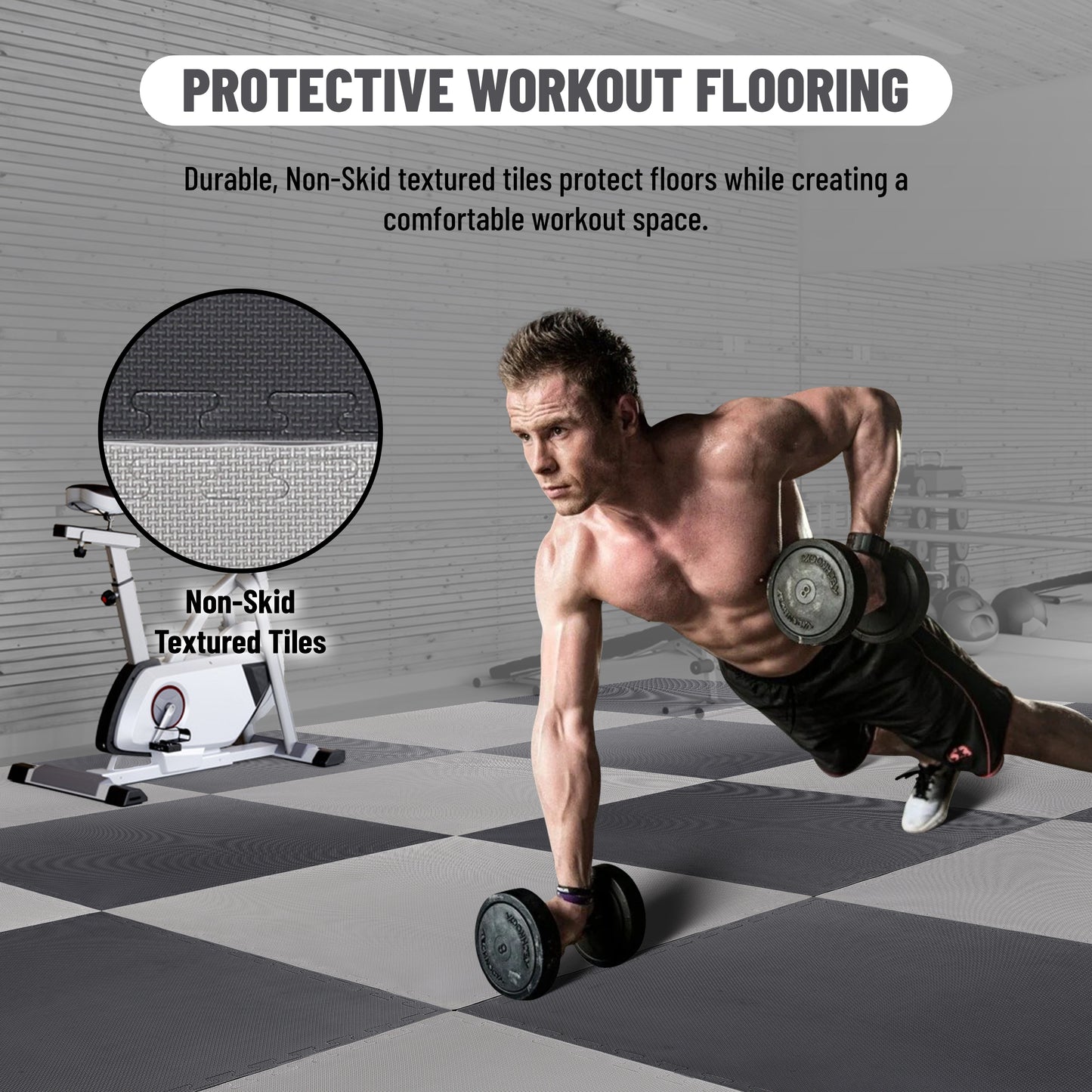 Endless 5 Pack 1" Thick Taekwondo Mats | Material: EVA | with EVA Foam Interlocking Tiles for Exercise, MMA, Gymnastics, Home Gym