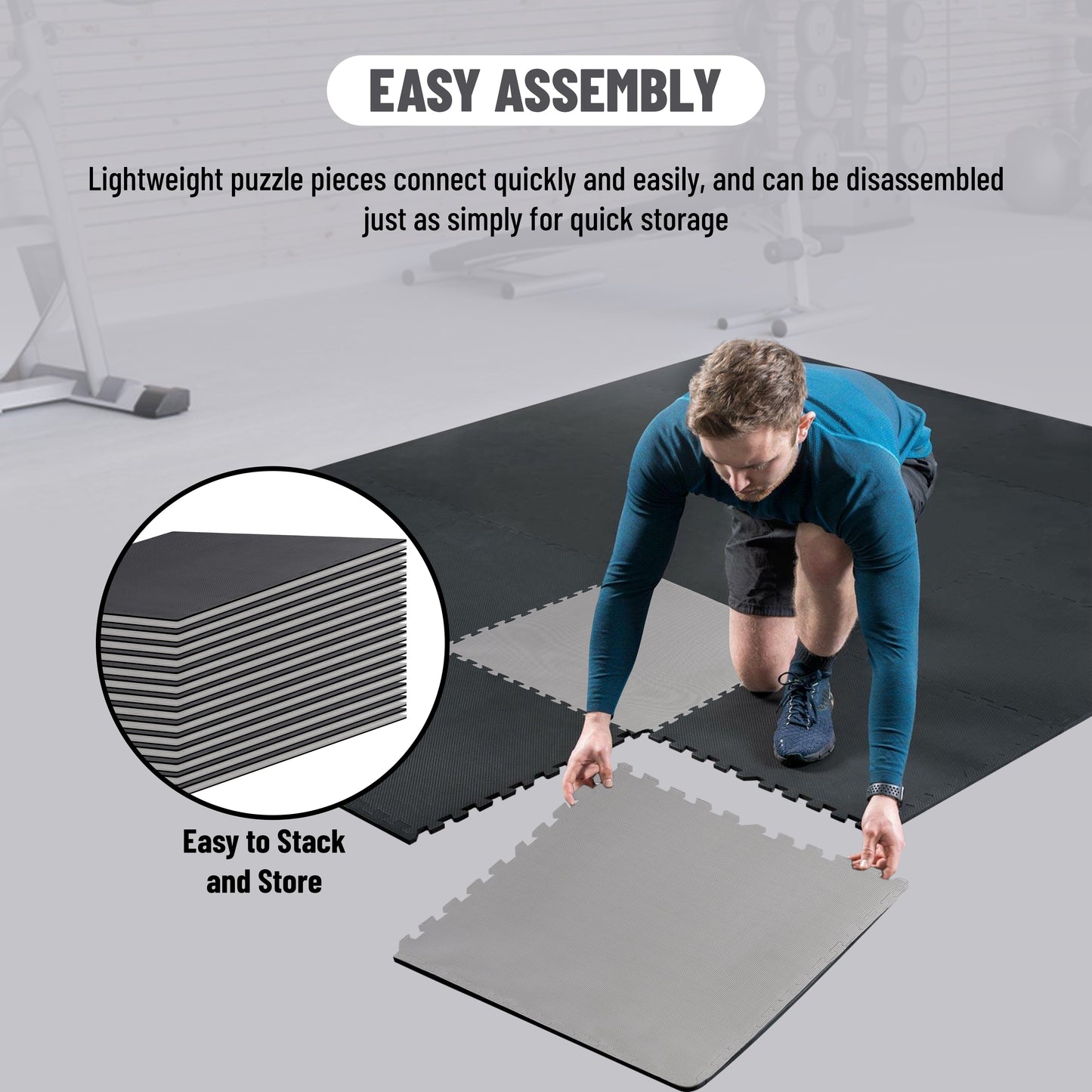 Endless 5 Pack 1" Thick Taekwondo Mats | Material: EVA | with EVA Foam Interlocking Tiles for Exercise, MMA, Gymnastics, Home Gym
