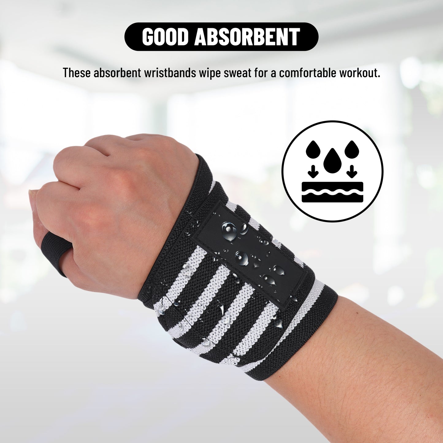 Endless Stretchable Wristband Strap Pair Thumb Loop | Material: Nylon and Polyester | for Weightlifting, Powerlifting, Bodybuilding, Strength Training, CrossFit | One Size | for Men and Women