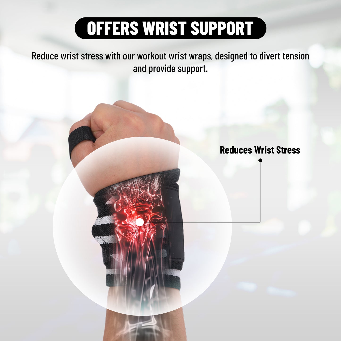 Endless Stretchable Wristband Strap Pair Thumb Loop | Material: Nylon and Polyester | for Weightlifting, Powerlifting, Bodybuilding, Strength Training, CrossFit | One Size | for Men and Women