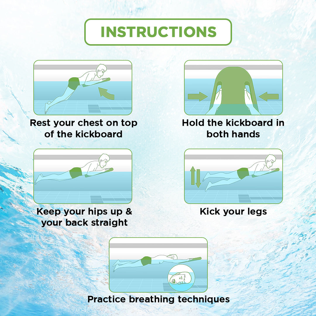Endless EL1013 Ergonomic Design Kickboard | Material: Vinyl Acetate Foam | Swimming Training Floats for Beginners | Floating Cushions for Kids and Adults